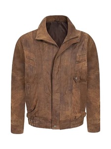 <b>Mens</b> Gavyn Brown Blouson Leather <b>Jacket</b> - Product Image 1