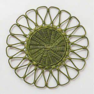 Meilleure vente de napperon en rotin fait à la main en osier tapis de Table à manger durable rustique de haute qualité pour la décoration de Table et accessoires - Product Image 2