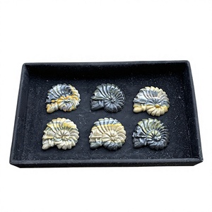 40 mm Hand Carved Jasper Yellow Grey Natural Stone Unique Collectible Decor Semi-Precious Stone Craft Carved <b>Crystal</b> - Product Image 5
