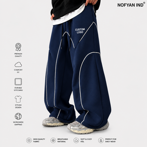 Pantalons de survêtement de haute qualité, marque privée, fabricant de pantalons de survêtement surdimensionnés, joggers amples et épais, fournisseur en gros OEM ODM - Product Image 1