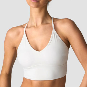 Ropa Deportiva de Verano, Bra Deportivo con Tirantes Cruzados en la Espalda, Cuello en V, Ajuste Ceñido y Elástico para Entrenamiento - Product Image 1