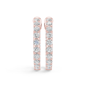Pendientes de Lujo Chapados en Oro de 14K con Plata 925, Moissanita Redonda de Corte Brillante con Engaste de Garras, Joyería Unisex para Boda - Product Image 3
