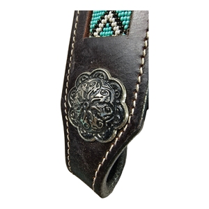 Manaal Enterprises Genuine Leather Western <b>Chaps</b> with Turquoise Inlay and Adjustable Buckle Closure for <b>Riding</b> Regular Fit - Product Image 5