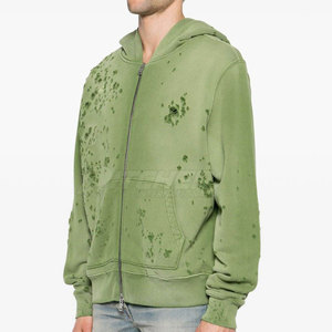 Nuevo Diseño de Sudadera con Capucha para Hombre, Cómoda y con Estilo Desgastado, con Cierre y Costuras Resistentes - Product Image 6