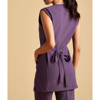Tunique unisexe classique personnalisable style enveloppant, légère et respirante en coton et élasthanne, uniforme de travail ou de salon, couleurs et logo personnalisés
