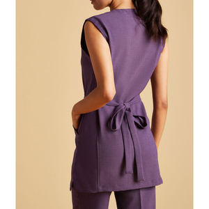 Camisa Túnica Ligera Clásica Personalizada para Mujer, Estilo Envolvente, para el Sector Salud, Trabajo, Salón de Belleza, con Colores y Logotipo Personalizados - Product Image 6