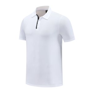 Men's Summer <b>Short</b> <b>Sleeve</b> Polo <b>Shirt</b> Polyester/Spandex Blend Quick-Dry Breathable Fabric Stand-<b>Up</b> Collar Pullover - Product Image 2
