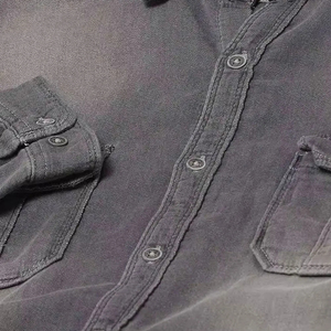Chemise en jean décontractée personnalisée 100 % coton de haute qualité, respirante et à séchage rapide, design d'usine, best-seller pour hommes - Product Image 6