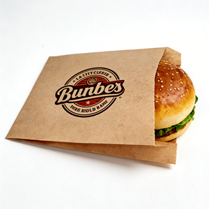 Bolsa de Papel Natural Kraft Reciclable para Papas Fritas, Recubierta con Cera de Soya - Product Image 2