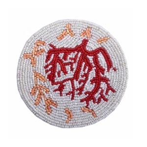 New Arrival Glass Beads Tea Coaster Set of 4 <b>Coffee</b> Mug Tea Cup Glass Drink Coaster <b>Table</b> Use Kitchen Home & Office Decorative - Product Image 1