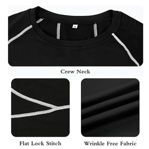 Polyester Spandex ODM customized High Quality Custom Rash Guard Men Wholesale Spandex Bjj Rash Guard <b>Surfing</b> Diving Rash Guard - Product Image 6