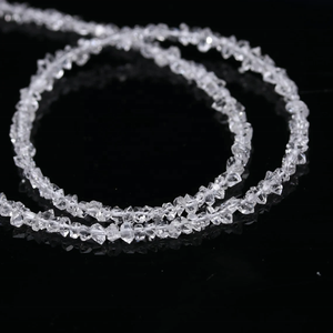 ลูกปัดหินควอตซ์ธรรมชาติขนาด3-3.5มม. เม็ดเพชรเฮอร์คิเมอร์ใส - Product Image 5