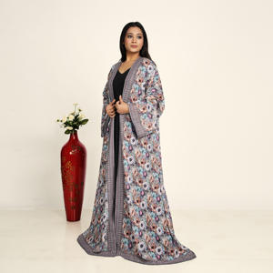 Elegante Abaya de Chifón para Mujer, Estilo Árabe, Abierta por Delante, Manga Larga, Largo hasta el Suelo, Modesta, Islámica, para Oración del Eid y Uso Diario - Product Image 2