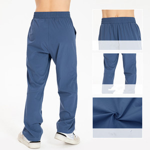 กางเกงจ็อกเกอร์ทรงตรงผ้าฟลีซโพลีเอสเตอร์/คอตตอนคุณภาพสูงทันสมัยแบบใหม่ สวมใส่สบายทรงหลวมสำหรับผู้ชาย ระบายอากาศได้ดี - Product Image 2