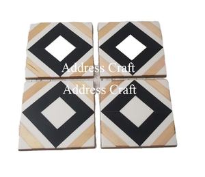 Posavasos de té decorativo de resina y madera Natural de alta calidad para posavasos de Decoración de mesa de restaurante de Hotel de lujo para bebidas - Product Image 1