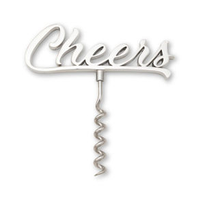 Elegante abridor de botellas de vino de metal con diseño de letras, sacacorchos de aleación de zinc plateado, accesorio de bar, perfecto para bodas y fiestas, en oferta. - Product Image 1