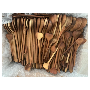 Cuillères en bois durables en hêtre, ustensiles de cuisine pour racler les casseroles, retourner les crêpes, mélanger les salades, sculptées au Vietnam - Product Image 3
