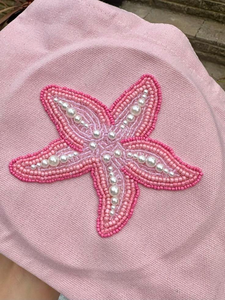 Top Corto Rosa de Verano para Mujer con Parche Bordado a Mano, Diseño Zen Asiático de Animales, Impresión Personalizada, Cuentas de Vidrio de Alta Calidad - Product Image 5
