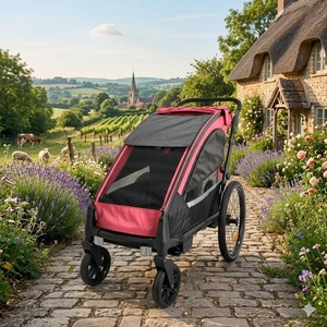 Remorque pour enfants en alliage d'aluminium série KS-200 pour l'exploration urbaine, suspension indépendante, attelage à dégagement rapide pour les aventures en ville - Product Image 4