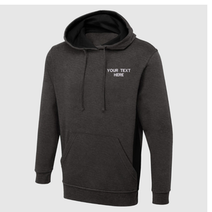 Sudadera con Capucha Gris Oscuro para Hombre, Algodón y Felpa, Corte Regular, Estilo Casual para Otoño, con Bolsillo Frontal e Impresión de Texto Personalizado - Product Image 6