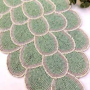 ผ้าปูโต๊ะประดับลูกปัดทำมือสุดหรู รูปทรงตามสั่ง ลายใบไม้ฤดูใบไม้ร่วง สไตล์จีนดั้งเดิม - Product Image 6