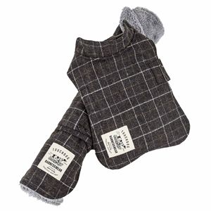 Giacca e Tappetino per Cani 2-in-1 Reversibili a Quadri con Accessori Abbinati - Product Image 1