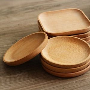 Assiette ronde en bois d'acacia de qualité supérieure, faite à la main, écologique, assiette de service en bois, vaisselle de restaurant, assiette de cuisine - Product Image 2