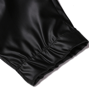 Pantalones Cargo elásticos de piel sintética XXL para hombre, pantalones de chándal altos ligeros, ropa de calle con múltiples bolsillos, Pantalones - Product Image 4