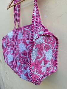 Bolso Tote Acolchado de Color Sólido Ligero al por Mayor, Bolso de Hombro de Algodón de Gran Capacidad para Mujer, Todas las Temporadas, VertexIndiaCorp - Product Image 4