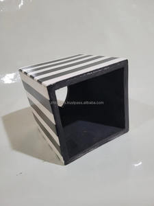 Cubierta de caja de pañuelos de resina de mármol cuadrado con incrustaciones de hueso Natural 100%, tamaño de Color personalizable, estilo clásico, multiusos para - Product Image 2