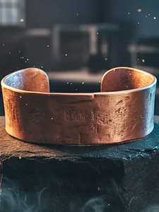 Antique <b>Copper</b> Plated Cuff Bracelet Vintage Hand Carved Design Unisex Fashion Jewelry Solid <b>Copper</b> Alloy Bracelet - Product Image 6