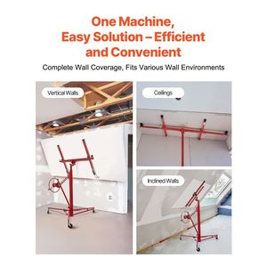 Sollevatore a rulli per cartongesso da 16 piedi, capacità di carico 150 libbre, sollevatore per pannelli da costruzione, attrezzo in acciaio - Product Image 3