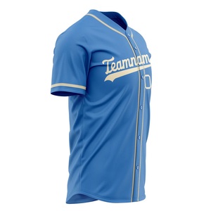 Camiseta de Béisbol Personalizada para Hombre, Azul, Manga Corta, Cuello en V, Absorbe la Humedad, Ropa Deportiva de Equipo con Número 00 Impreso en la Parte Delantera - Product Image 4