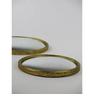 Oval Gold Plated Wall <b>Mirror</b> Traditional Design Home Decor for Living Room Bedroom Hallway Single Piece - Product Image 2