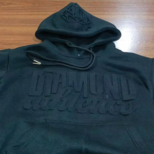 High Quality Unisex 100% Cotton <b>Fleece</b> Custom 3D Embossed Hoodie Logo Print Essential Winter Embossed Hoodies Sweatshirt For <b>Men</b> - Product Image 1