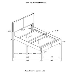 เตียงแผงบุนวมสีดำ ดีไซน์หรูหราและมีสไตล์ - Product Image 5
