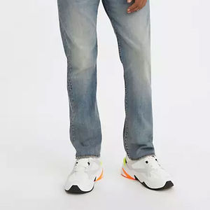 Jean en denim délavé pour homme, coupe slim, bleu délavé soleil, style vintage, streetwear décontracté, vente en gros, personnalisable - Product Image 3