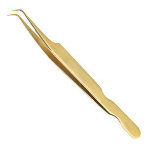 Professional Precision Stainless Steel Eyelash Tweezers Straight Curved Pointed Design Sustainable High End Accessory Precision - Product Image 6