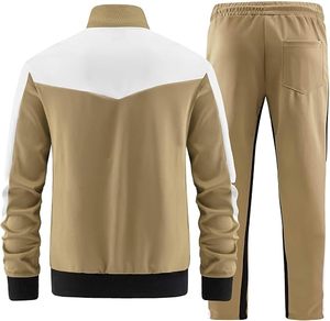 STALWART IMPEX Men's Color Blocking Tracksuit Full Zip <b>Jacket</b> Side Pockets Matching Pants Sporty <b>Winter</b> Wear Regular Fit 100% - Product Image 2
