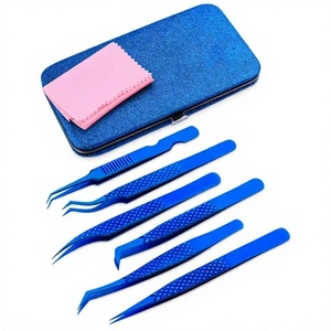 Pince à épiler de précision en acier inoxydable pour extensions de cils et sourcils, à pointe inclinée, pour salon de maquillage - Product Image 3