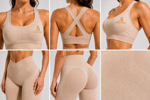 Seamless Women Gym Yoga Set High Waist Scrunch <b>Butt</b> Leggings Cross Back Sports Bra Fitness Activewear Set - Product Image 6