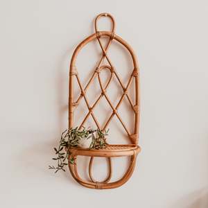 Indoor Home Decoration Cheap Price Best Selling <b>Wall</b> Hanging Natural Rattan Plant Organizer <b>Shelf</b> - Product Image 6