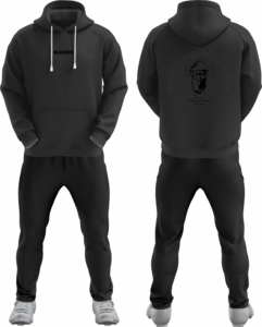 Ensemble sweat à capuche pour homme Blessed, noir, 100% coton molletonné, streetwear, anti-plis, décontracté, pour l'automne, coupe classique, avec poche - Product Image 4