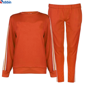 Conjunto Deportivo de Alta Calidad para Mujer, Color Negro Sólido, Cuello Redondo, Manga Larga, Cintura Elástica, Corte Regular Informal, 2 Piezas, Ropa de Otoño - Product Image 6