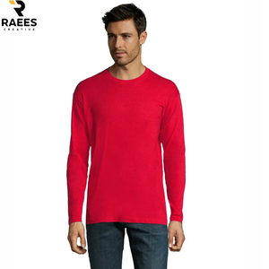 Custom Printed Cotton <b>Long</b> Sleeve <b>T</b>-<b>Shirt</b> for Men Regular <b>Fit</b> Breathable Canvas Fabric High Quality OEM Service Casual Style - Product Image 2