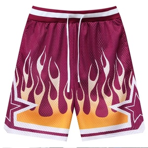 Short de basketball respirant en maille tricotée, taille mi-haute, écologique, séchage rapide, taille élastique, imprimé, pour homme, entraînement, gym, décontracté, 6XL - Product Image 1