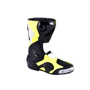 Bottes en cuir de moto pour hommes de qualité supérieure, couleur unique ODM, chaussures de moto antidérapantes, vente en gros, édition 2026 - Product Image 6