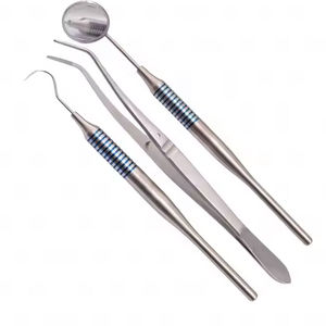 Kit de 3 Piezas para Estudiantes de Odontología, Set Básico de Examen, Pinzas, Espejo Bucal, Acero Inoxidable Quirúrgico, Certificado CE, Dentavex DC-DCK-6088 - Product Image 2