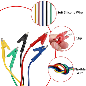 Câble de test multimètre avec fiche banane 4 mm vers pince crocodile avec fils, accessoire électrique, outil ZetomedPro - Product Image 5