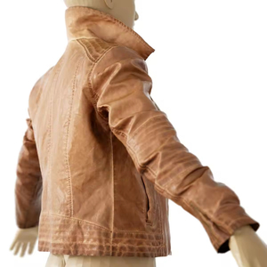 High Quality <b>Synthetic</b> <b>Leather</b> Bomber Jacket Custom Fashion Unisex Stand Collar Solid Custom Color Custom Size Plus Size Hooded - Product Image 4